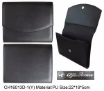 Customization logo office document certificate A5 size business PU leather car holder document file