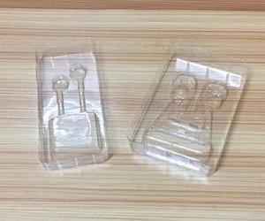 customized clear transparent PVC PET plastic vacuun formed tray for ear phone