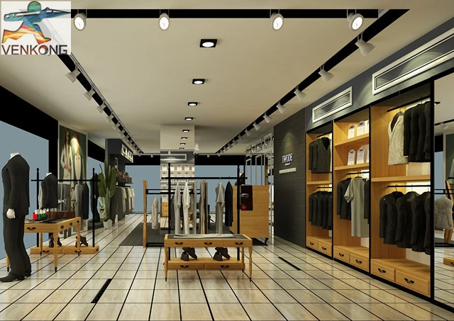 Customized commercial display cabinet design and production interior design of modern clothing retail store