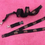 Customized new promotional thin narrow lanyard Custom Woven Logo Polyester Lanyards with Badge Card Holder
