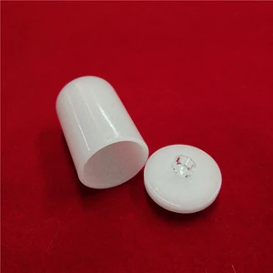 customized opaque flat bottom silica quartz glass crucible with lid
