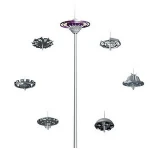 Customized Powder Coating Steel Street Lighting Lamp / Pole