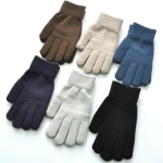 D2502 Wholesale Women Mens Winter Gloves Warm Acrylic Thicken Knitted Woolen Gloves