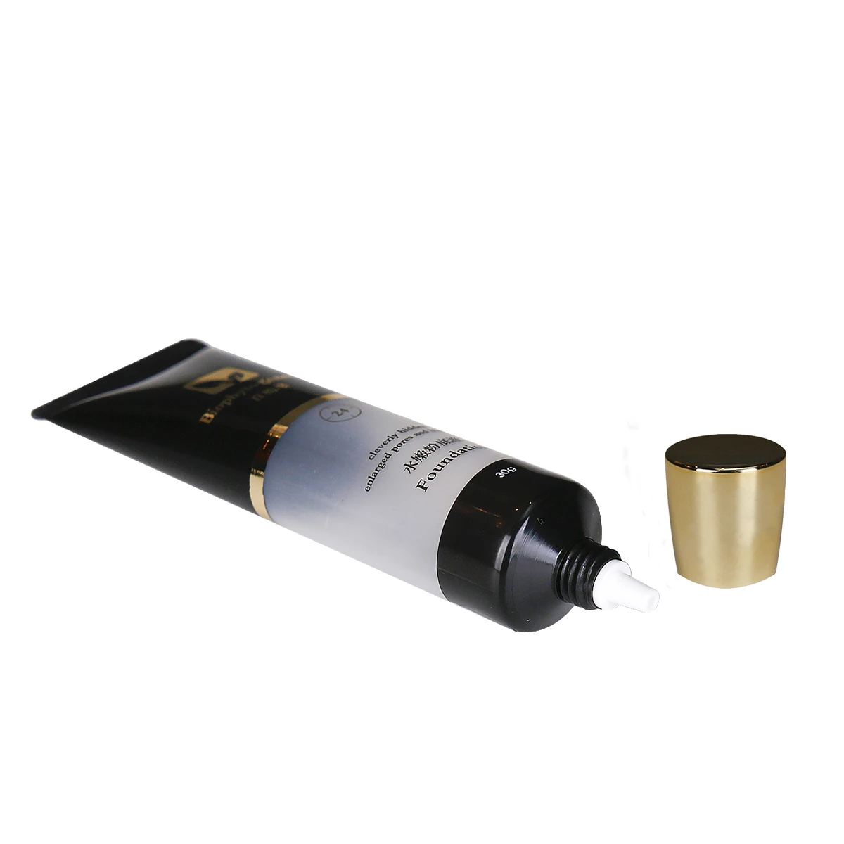 D25mm  Custom Soft round Tube Packing Empty Plastic eye Cream Cosmetic nozzle Tube printing With Screw On Cap