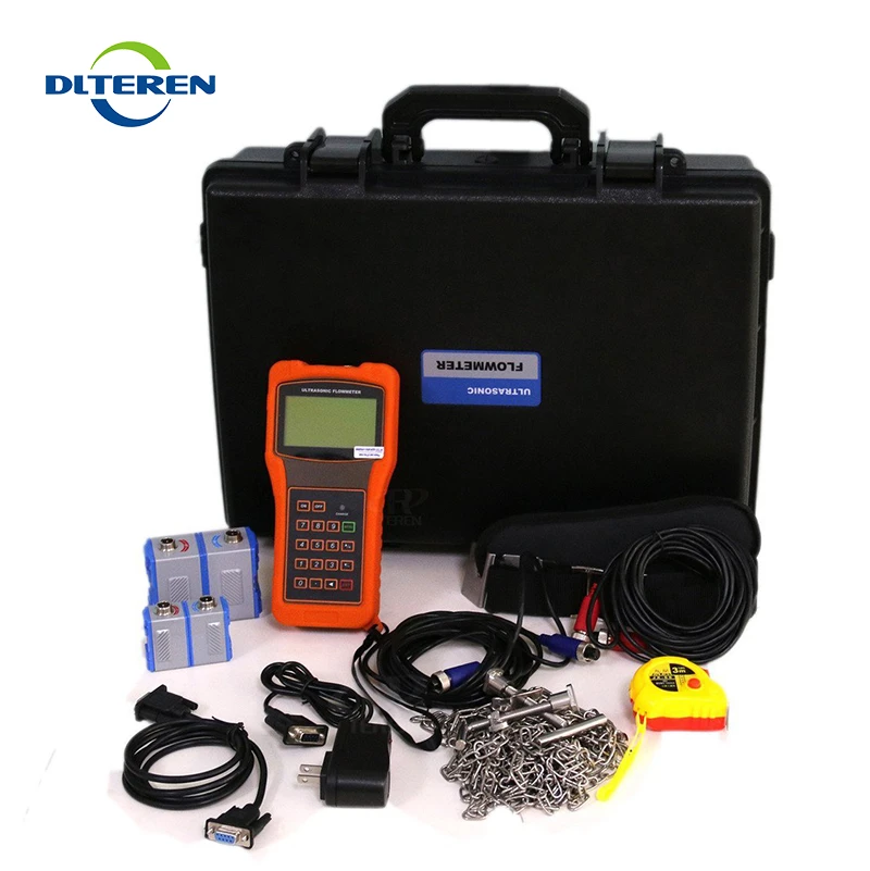 Dalian Teren DTI-200H Handheld Water Oil Ultrasonic Flow Meter For DN15-6000mm Pipe Size Flowmeter