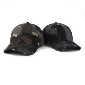 Design your own 6 panel camouflage baseball hat denim cap