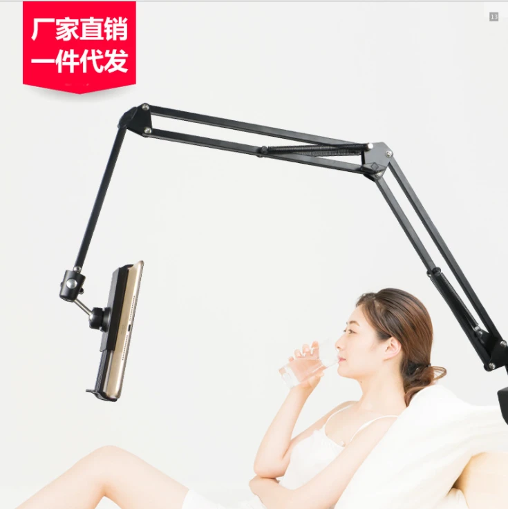 Desktop Bed Lazy Bracket Phone Stand Metal Clamp Support 360 Rotating Flexible Long Arms Mobile Phone Holder