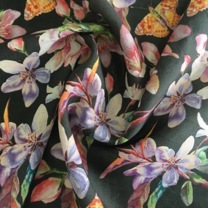 Digital Print Custom Printed Linen Fabric