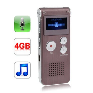 Digital Voice Recorder MP3 Player with 4GB Memory, Adjust date and time, Support Telephone recording, VOX function