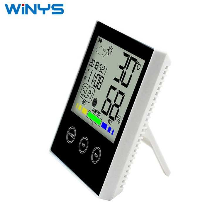 Digital wall mounted clock indoor thermometer hygrometer