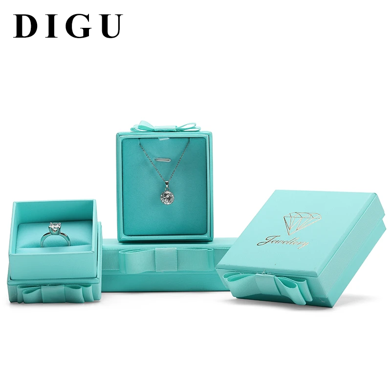 DIGU Custom Flannelette Jewelry Box With Logo Cheap And Fine Jewelry Organizer Ring Pendant Jewelry Storage Boxes
