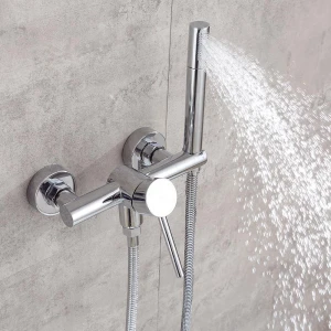 Direct nan an faucet factory wall mounted brass shower room mixer faucet with hand shower chrome shower faucets set
