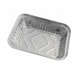 Disposable inflight food packing microwave oven safe aluminum foil airline food trays/container/box