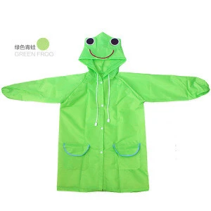 Disposable Waterproof for Kids Pvc Rainwear Poncho Cartoon Animal Style baby raincoat