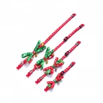 Dog Cat Bowknot Cravat Collar Handmade Red Green Christmas Bow Tie Pet Accessories