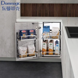 Dommagic Home pantry organizer kitchen tall unit Pull out basket with Grass Slide