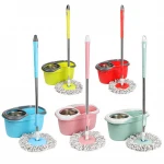 Double drive mop barrel rotary household squeeze water automatic dry wet dual purpose lazy mop