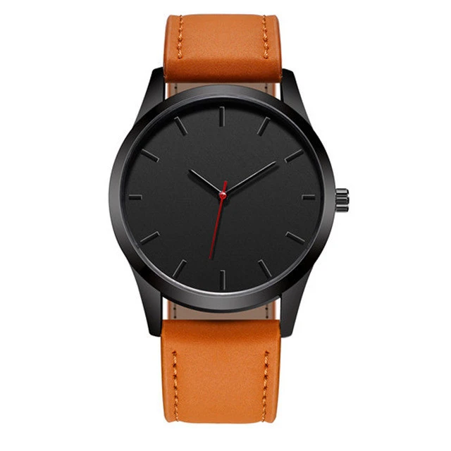 Drop Shipping Simple Men Watches Classic Fashion Casual Luxury Leather Business Quartz Wrist Watch