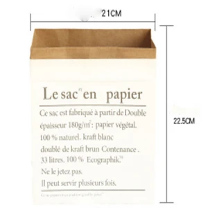 Durable Classic Recyclable Printed Paper Bag for Simple Home Decoration