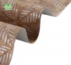 Eco-friendly botany leaf laser hollow out Cork Fabric Synthetic Leather for pillow bags wallpaper cases