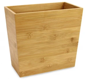 Eco Friendly Wooden Rubbish Bins, Waste Bin With Bamboo Trash Can