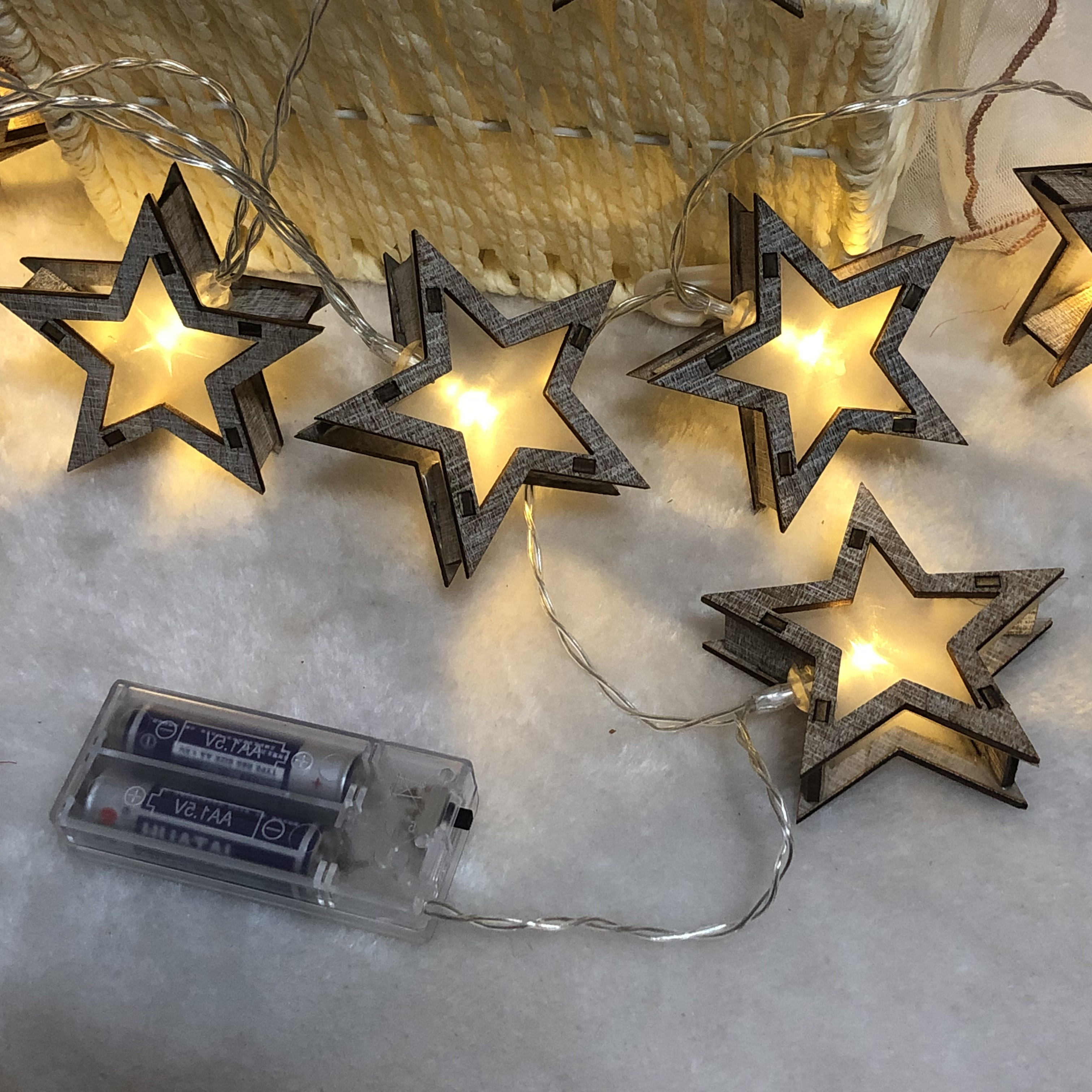 Buy Eid Mubarak Decor Moon Star Shaped 2*aa Battery Powered Led String ...
