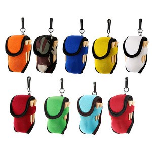 Elastic Golf Tees Holder Bag Carry Pouch Belt Clip Neoprene Mini Golf Ball Holder Bag