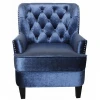 Euro Style ButtonTufted Modern Fabric High Back Accent Arm Chair