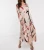 Import European style high fashion print design women&#x27;s  wrap maxi dress in contemporary print from China