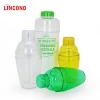 Factory Custom High Quality Acrylic Clear Cocktail Shaker Set Plastic Shaker Wholesale