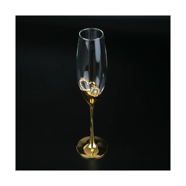 Factory direct high-end luxury family restaurant glass champagne flutes