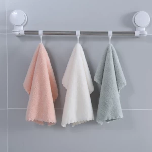 Factory Direct Sale Kitchen Absorbent Coral Fleece 4pcs Dish Cleaning Cloth Wipe Bowl Washing Cloth Set