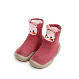 Factory Direct sales Spring and Autumn organic cotton baby cartoon toddler socks baby floor shoes socks