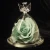 Import factory enternal flower glass dome with angel on the top with wooden base from China