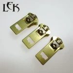 Factory high quality yg spring lock zipper slider square puller-book painted jeans zipper puller gold brass zip haend for pants
