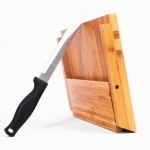 Factory Outlet Wholesale Block Foldable Bamboo Magnetic Knife Holder With Stock