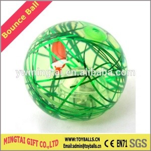 Factory Sale Novelty 65mm Kids Fun Toys LED Light up Jumping Ball Color Changing Bouncing Ball Super Glitter Water Ball