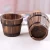 Import Factory supply rustic round small wooden garden flower pot from China