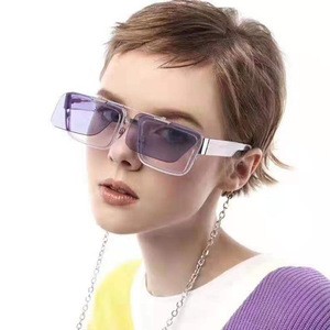 Factory Wholesale Cheap Price 7 Colors Street Snap Square Clip On Sunglasses