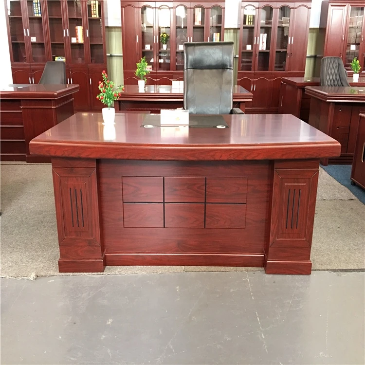 Factory Wholesale Office Furniture Wooden Office Desk With Incidental Side Cabinet
