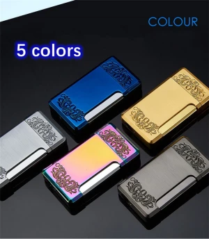 Factory wholesale straight flame lighter windproof gas lighter refill