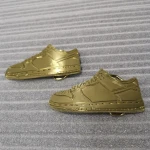 Fahion custom sneakers shape belt buckle, gold