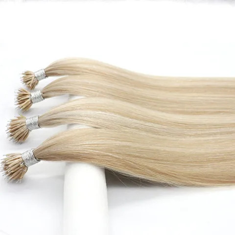 Fangcun Soft High Quality Human Virgin Cuticle Double Drawn No Shedding No Tangling Nano Ring Hair Extensions