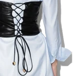 fashion club high quality strapless polyester 100%  tops for women 2021 bustier top tie top women