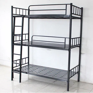 Fashion design folding metal triple bunk bed at wholesale price