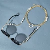fashionable gold silver custom masked chain necklace boho chunky sun glasses chain