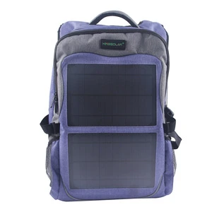 Fashional Design 12W solar backpack with dual USB port school backpack for outdoor hiking business trip