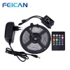 FEICAN SMD 3528 Waterproof RGB LED Rope Light DC 12V LED Strip Lighting 5m 10m 15m Kit With IR Music LED Controller&amp;Power