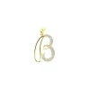 Fine Jewelry 925 Sterling Silver Pendant Alphabet A-Z Letter Designs For Necklace