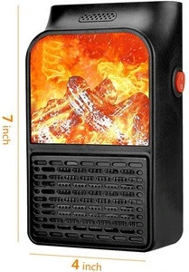 Fireplace Flame Effect Plug In Space Heater Portable Electric Mini Room Heater with Touch Display Screen